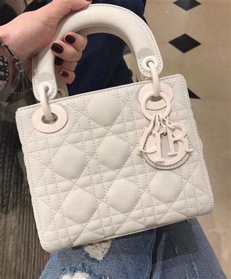 lady dior small white bag|christian dior lady bag price.